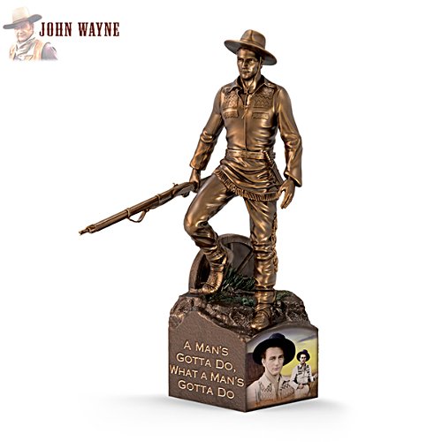 John Wayne A Man's Gotta Do, What a Man’s  Gotta Do Cold-Cast Bronze Sculpture