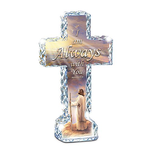 Greg Olsen "I Am Always With You" Faceted Crystalline Cross