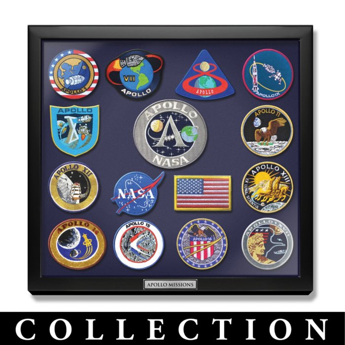 NASA Space Circular Logo Embroidered Iron on Patch Blue 2 Piece Pack 