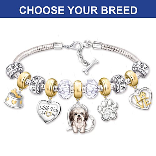 'Dog Mum' Shih Tzu Ladies' Charm Bracelet