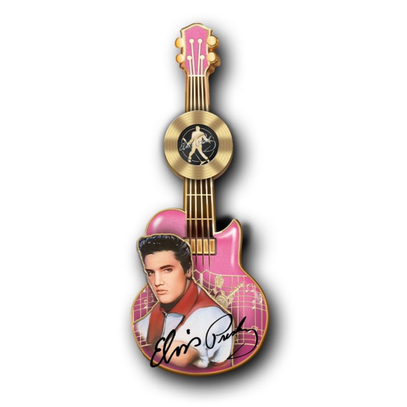 Elvis Presley Playing Guitar Button Pin Elvis Presley Sun Records