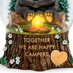 Together We Are Happy Campers Personalized Glitter Globe Featuring
