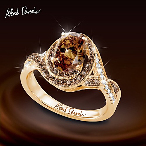 Alfred Durante Mocha Diamond And Cocoa Quartz Ring