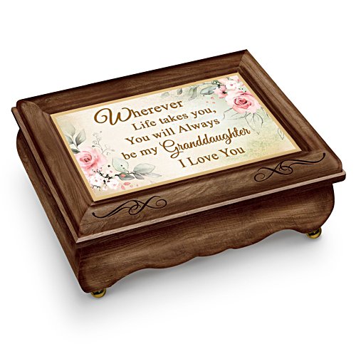"Granddaughter, You Are Loved" Heirloom Wooden Music Box
