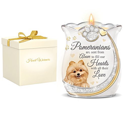 'Pomeranian Are Sent From Above' Heart Warmers Candle Holder
