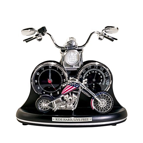 Ride Hard, Live Free Thermometer Clock