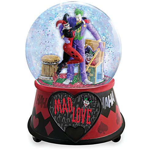 The Joker And Harley Quinn Musical Glitter Globe