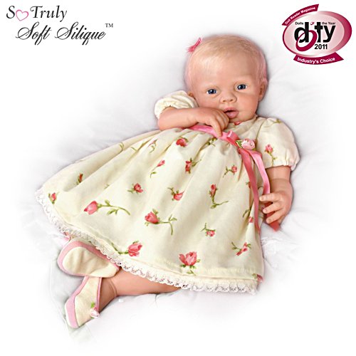 Lily Rose Silicone Baby Doll With 7-Piece Layette Set