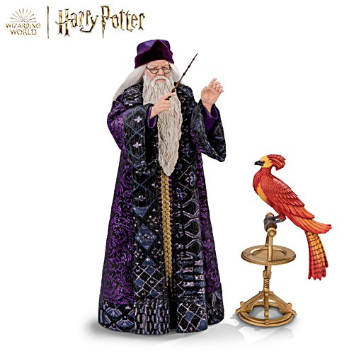 PROFESSOR DUMBLEDORE Poseable Portrait Figure With FAWKES