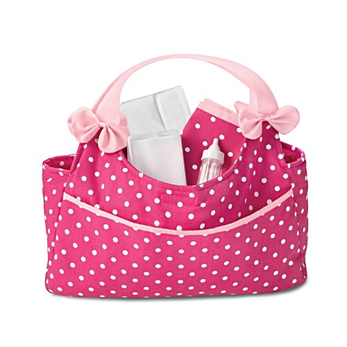 Polka Dot Nappy Bag Baby Doll Accessory Set