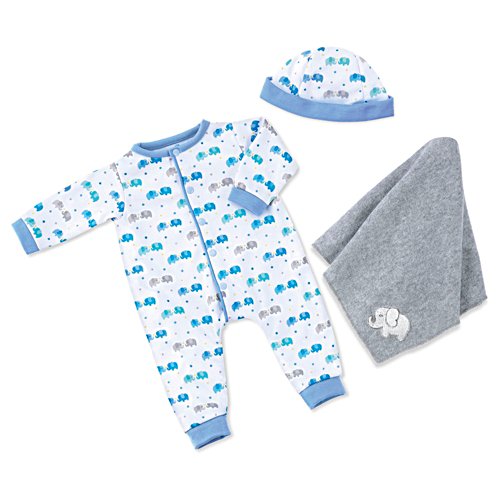 Elephant Sleeper And Blanket 3-Piece Baby Doll Accessory Set