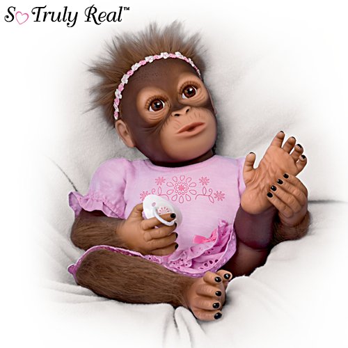 'Cooing Cora' So Truly Real® Baby Girl Monkey Doll
