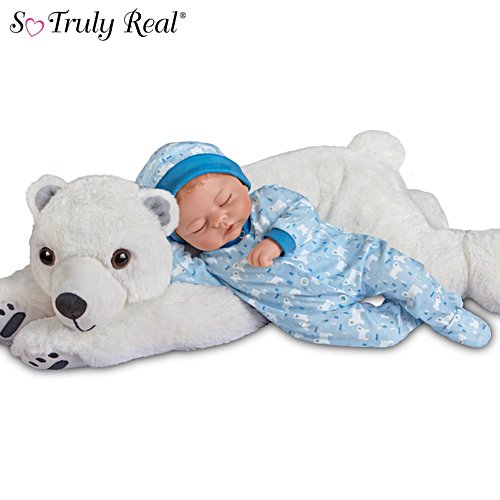 'Brayden Baby Doll & Snowball Plush Polar Bear Set'