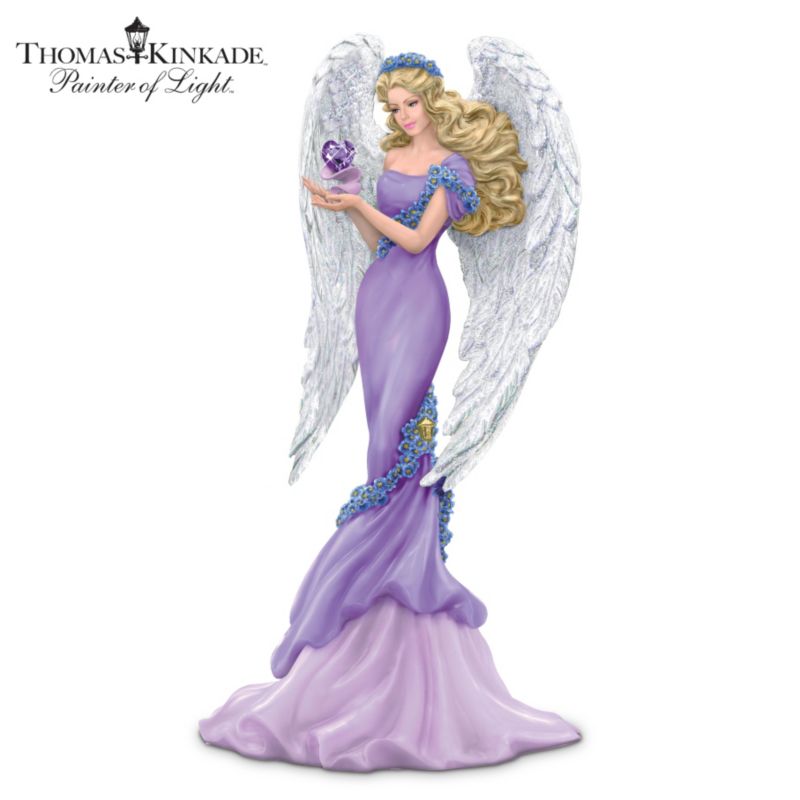 Thomas Kinkade Alzheimer's Charity Angel Figurine: Caring