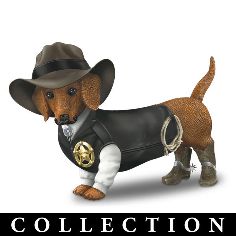 Spurs 'N Fur Dachshund Cowboy Figurine Collection