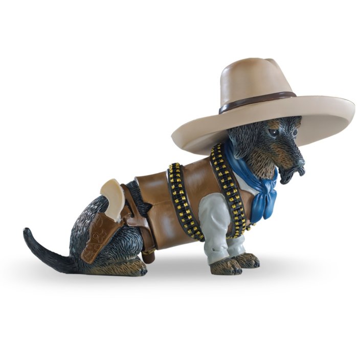 Cowboy Cow boy Red Doxy Dachshund Dog Figurine Collection 