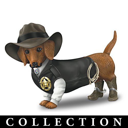 Spurs 'N Fur Dachshund Cowboy Figurine Collection