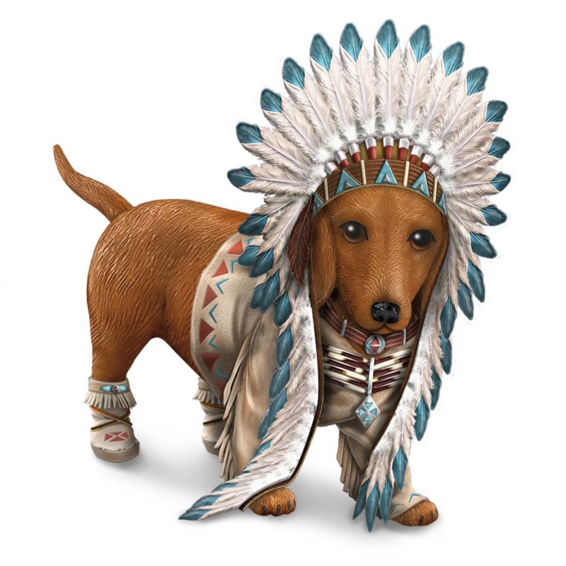 "Chief Barks A Lot" Dachshund Figurine