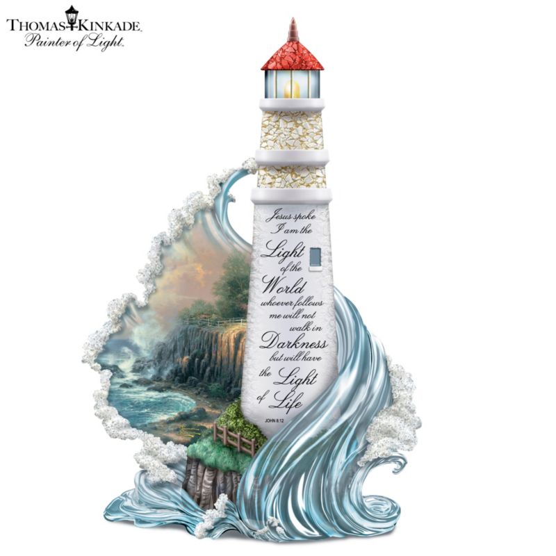 Thomas Kinkade Illuminated Lighthouse Sculpture
