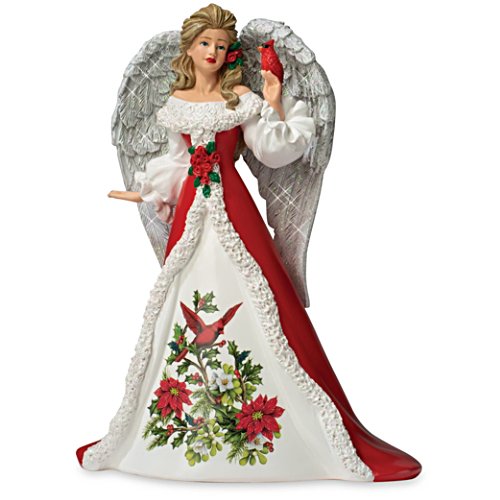 Comforting Cheer Angel Figurine With Sculpted Cardinal