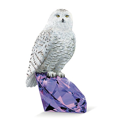 'Protector Of Amethyst' Gemstone-Inspired Owl Figurine