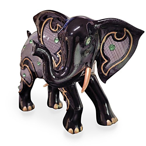Keith Mallett 'Protection of the Emerald' Black Elephant Figurine