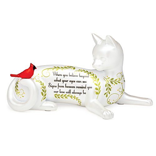 Cat And Cardinal Remembrance Figurine By Blake Jensen