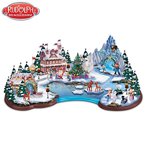 Rudolph's "Christmas Cove" Illuminated Village Sculpture