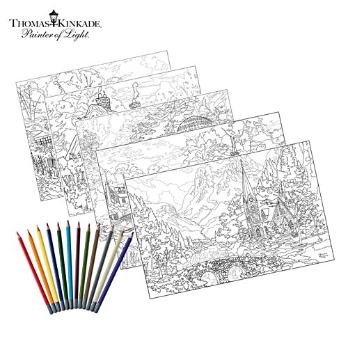Thomas Kinkade 'Artistic Escapes' Colouring Kit
