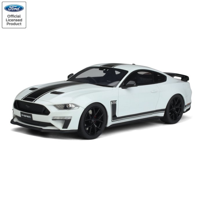 Officially Licensed 1:18 Scale 2020 Ford Mustang R-Spec White Replica Model Figurine: Scale Ford Mustang R-Spec White