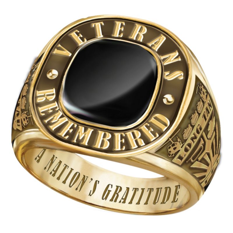 Veterans Remembered Men's Gold Ring