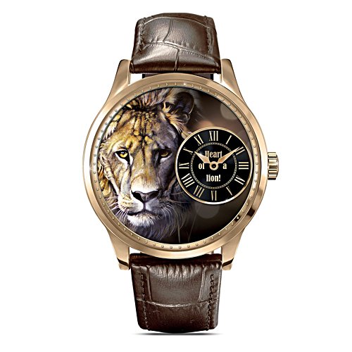 ‘The Heart Of A Lion’ Gold-Plated Men’s Watch