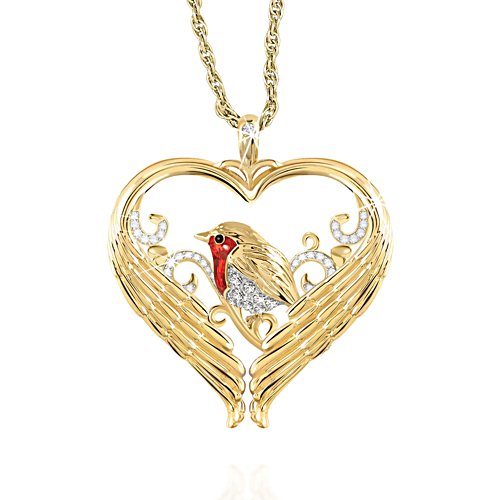 ‘Messenger Of Love’ Robin Diamond Pendant