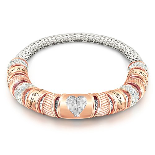 ‘Guardian Angel Embrace’ Copper Touch Beaded Bracelet