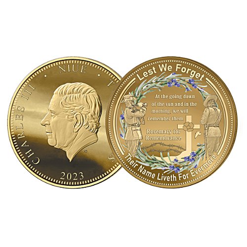 Lest We Forget Rosemary Commemorative Gold Coin