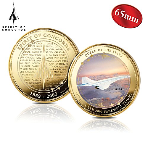 Spirit of Concorde 20th Anniversary 65mm Coin