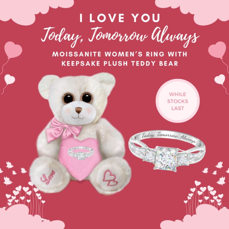 1.5 Carat Moissanite Ring With Bear