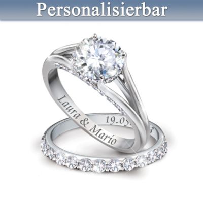 Diamonesk Brautring Ensemble 