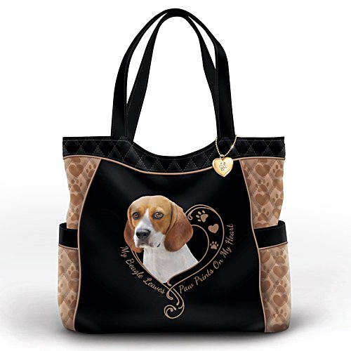 Pfotenspuren berühren mein Herz – Beagle-Tasche