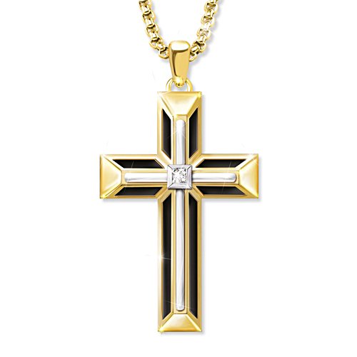 Unerschütterlicher Glaube  — Edelstahl-Kreuz mit Halskette