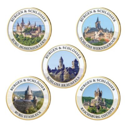 Deutsche Burgen & Schlösser - 5-teilige Münzset