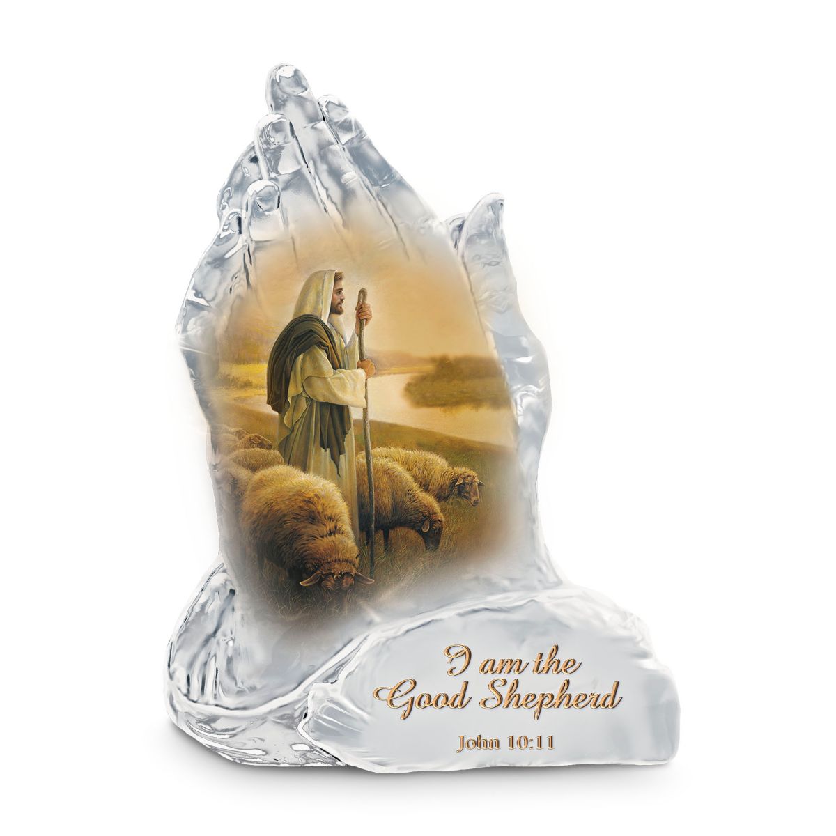 'I Am The Good Shepherd' Greg Olsen Faith Prayer Sculpture