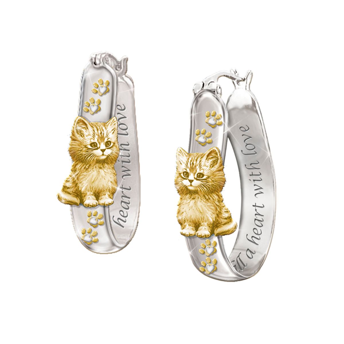 'Cats Fill A Heart With Love’ Earrings