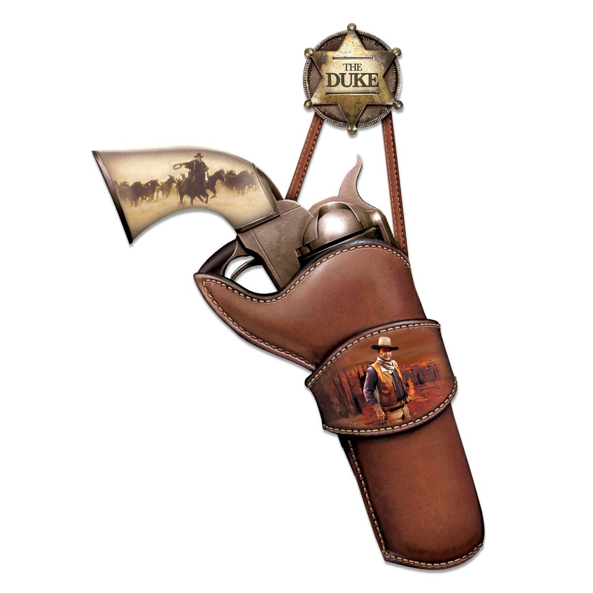 John Wayne Replica Pistol Wall Décor Art