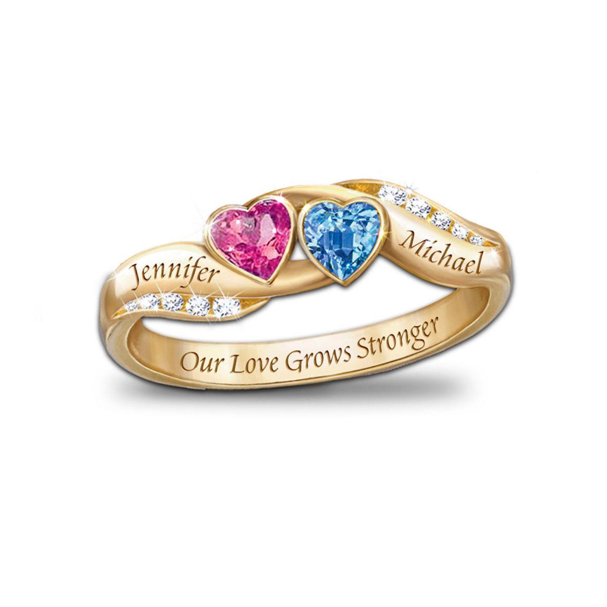 'Love's Journey' Personalised Birthstone Ladies' Ring