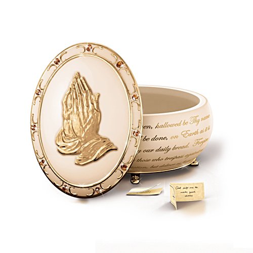 'The Hands Of Prayer' Heirloom Porcelain® Musical Prayer Box