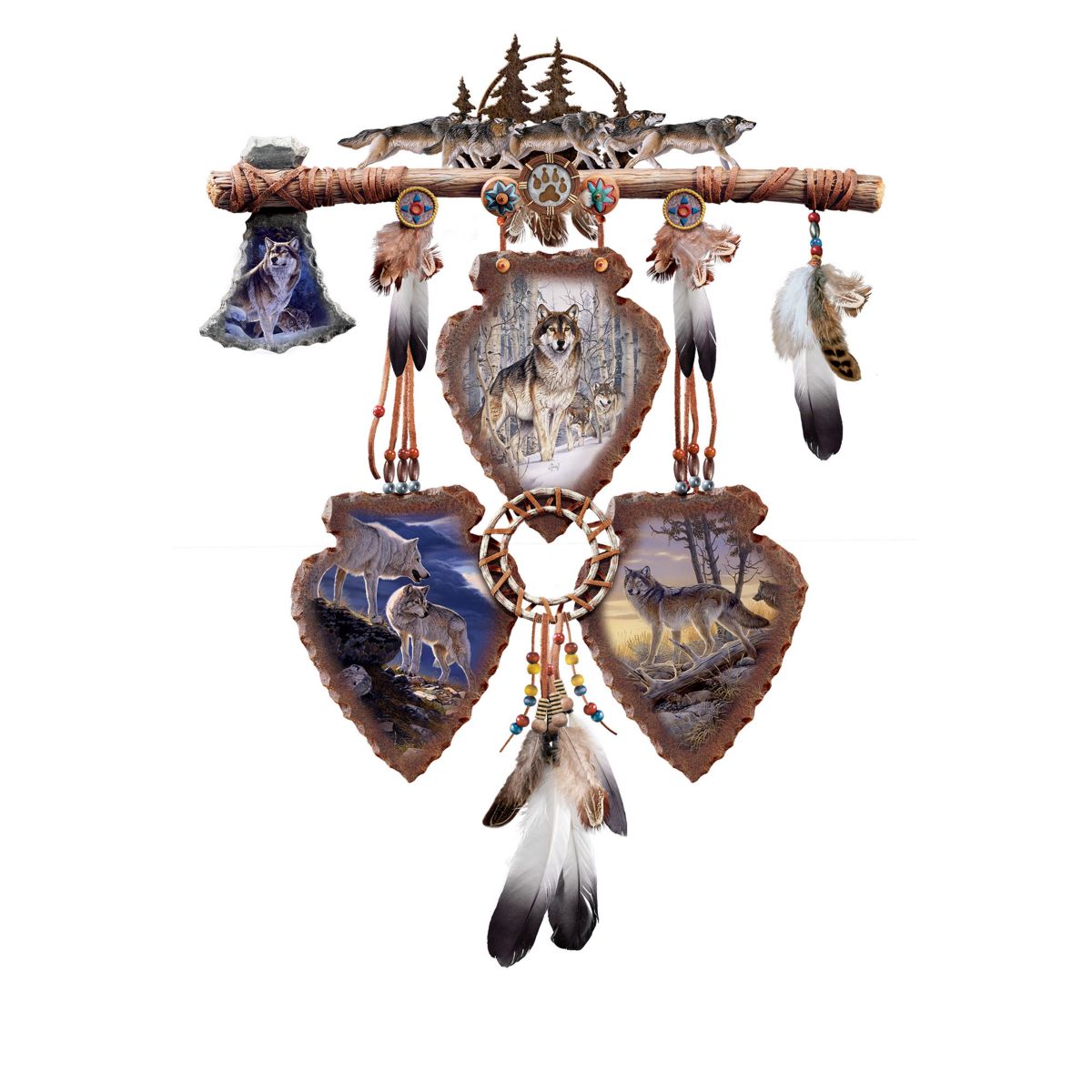 'Spirits Of The Pack' Wolf Wall Décor Set
