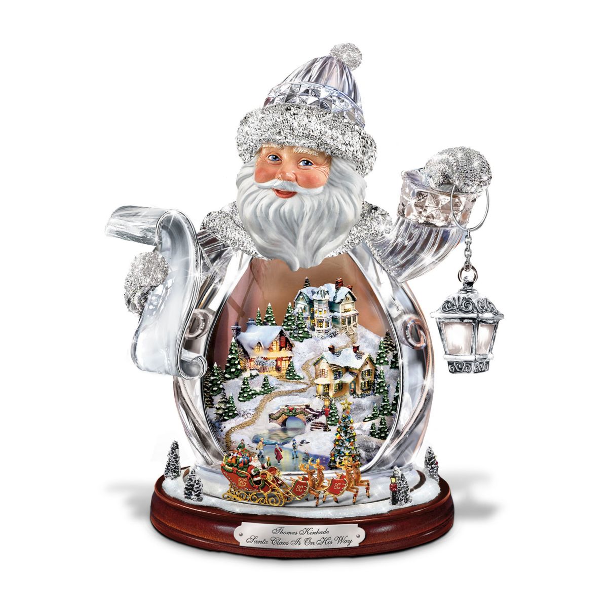 Thomas Kinkade 'Santa Claus Is On His Way' Figurine