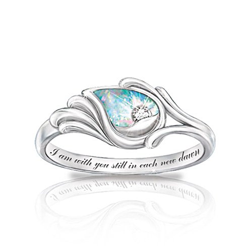 'I Am With You' Diamond And Opal Ring
