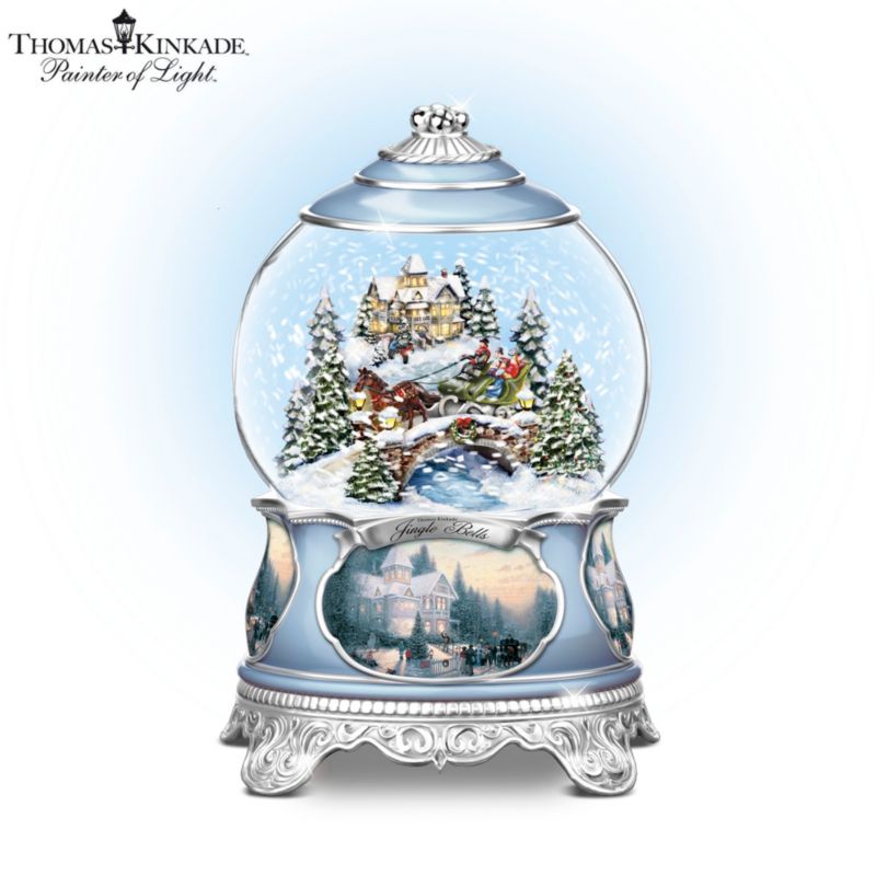 Thomas Kinkade 'Jingle Bells' Lit Snowglobe